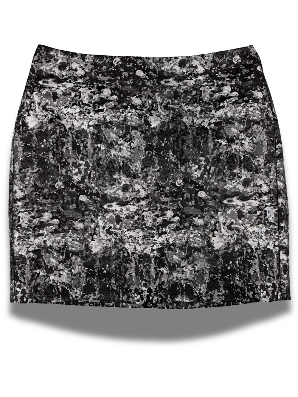 Banana Republic Black and Gray Abstract Mini Pencil Skirt 2